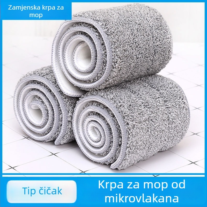 Nadomjesna krpa za plosnati mop od aluminijske legure, čišćenje bez ruku, glava mopa s ljepilnim nastavkom