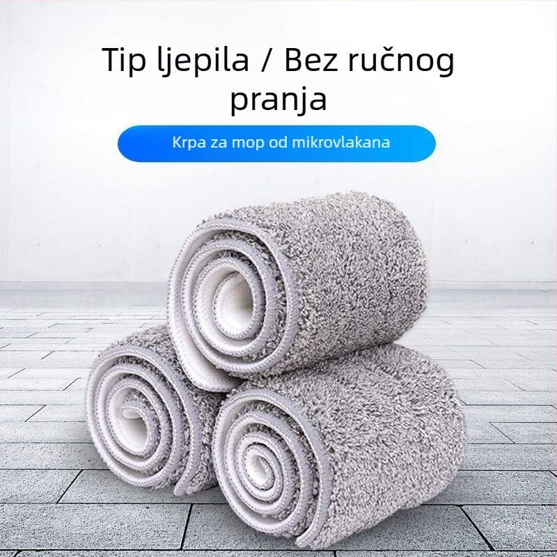 Nadomjesna krpa za plosnati mop od aluminijske legure, čišćenje bez ruku, glava mopa s ljepilnim nastavkom