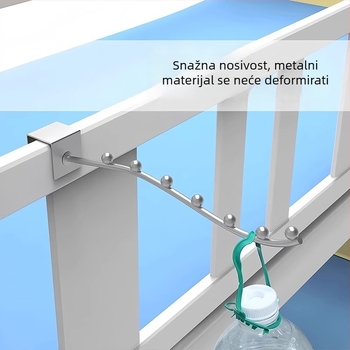 Nerđajući čelični zaštitni prozor s vješalicom za odjeću i stalkom za cipele