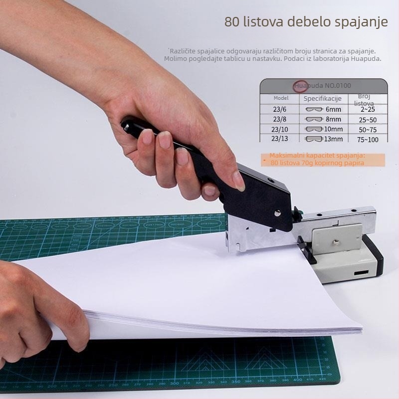 Veliki kapacitet, teški spenjač za papir s debelim slojem dizajnom, višefunkcionalan