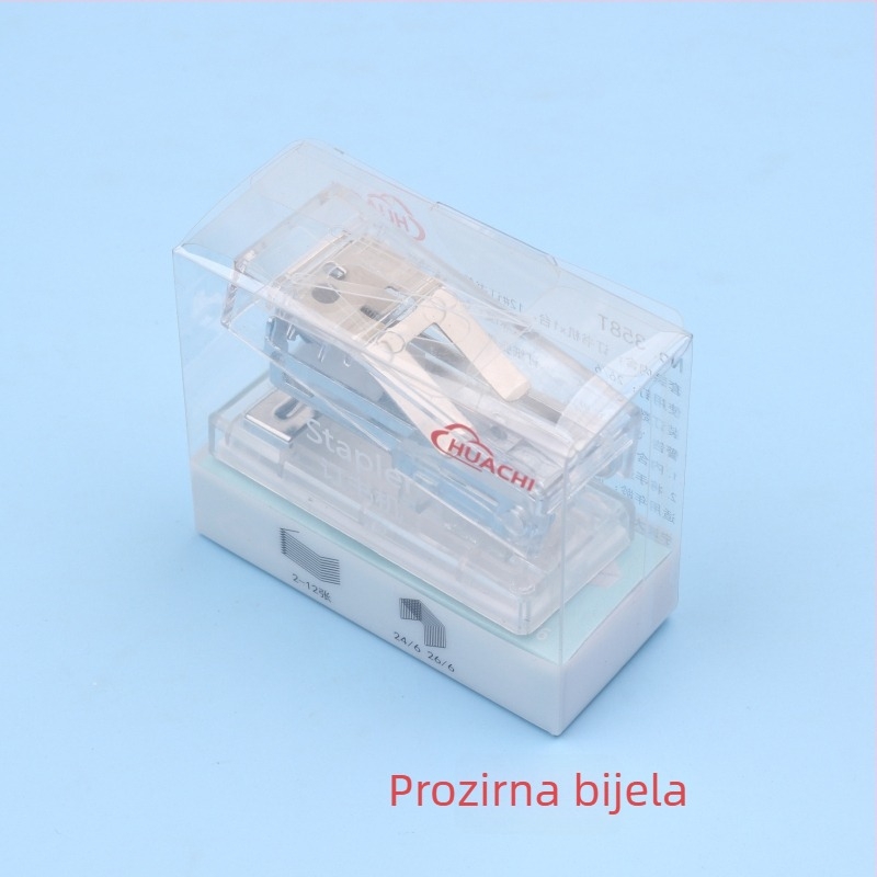 Kreativni mini prozirna spajalica — kompaktni prijenosni školski uredski set