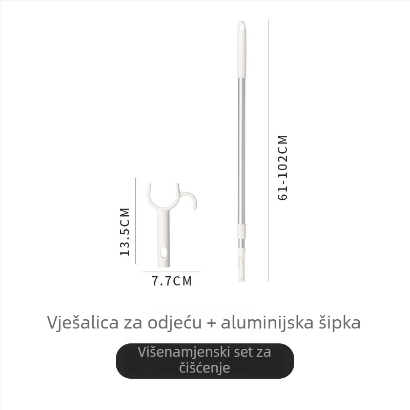 Teleskopska šipka za sušenje od svemirskog aluminija, za balkon i unutarnju upotrebu