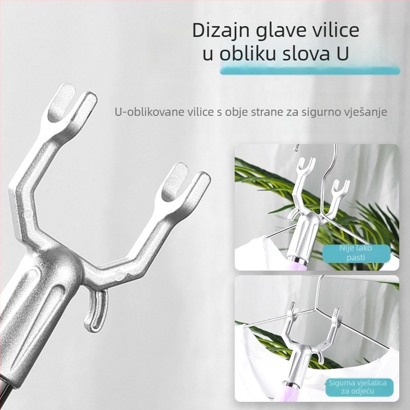 Nerđajući čelični izvlačni držač za odjeću za balkon, moderan minimalistički dizajn