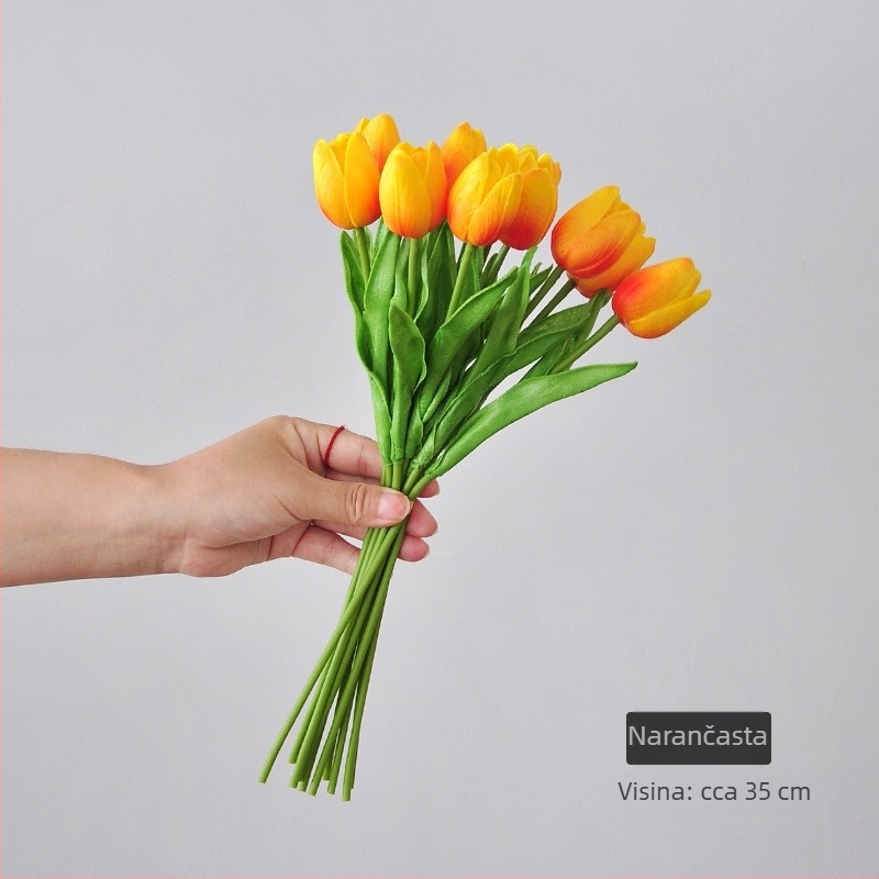 Buket od 10 tulipana, moderni minimalistički umjetni cvjetovi za dekoraciju