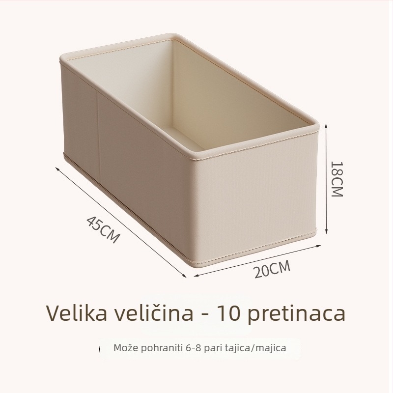 Sklopivi organizator ormara s pretincima za donje rublje i odjeću, za uske prostore