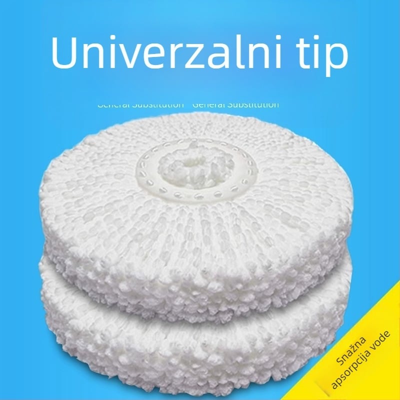 Kućna okretna okrugla glava za mop, zamjenska glava, univerzalna i debela, dijelovi bez pamuka