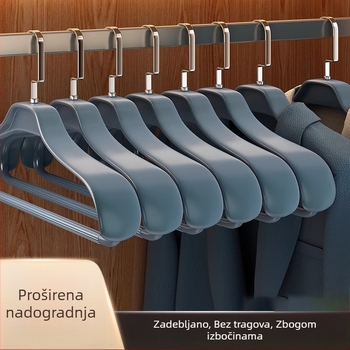 Youqin kućna vješalica za odjeću s zaštitom ramena, pogodna za odijela i kapute, debela bezšavna vješalica