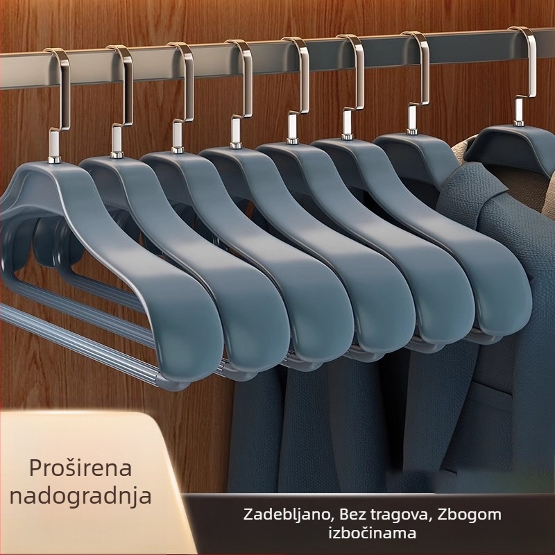 Youqin kućna vješalica za odjeću s zaštitom ramena, pogodna za odijela i kapute, debela bezšavna vješalica