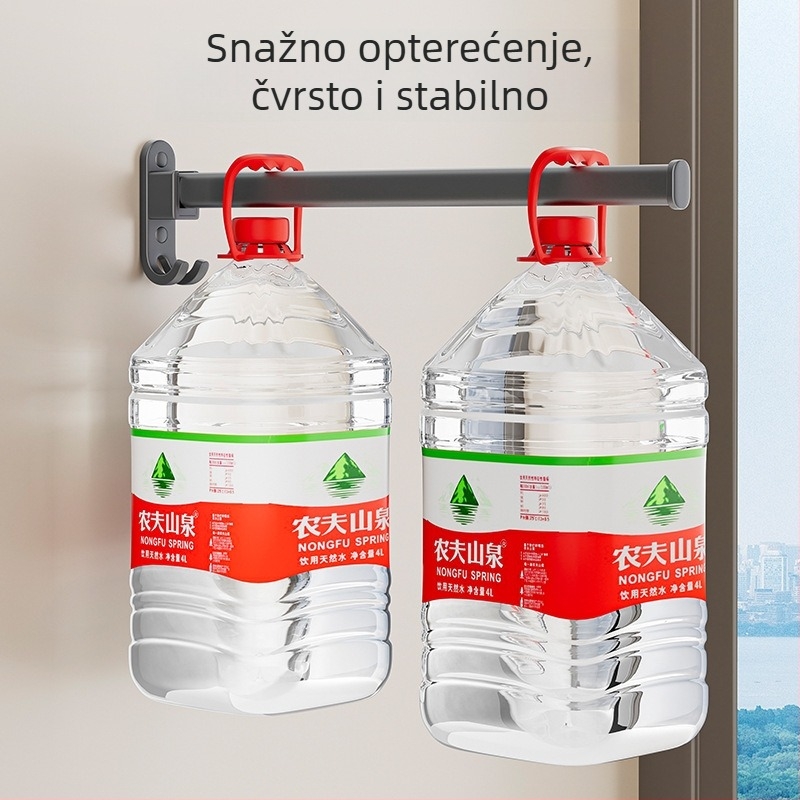 Zidni sušilac za odjeću bez bušenja, balkon, sklopivi višenamjenski organizator od aluminijske legure