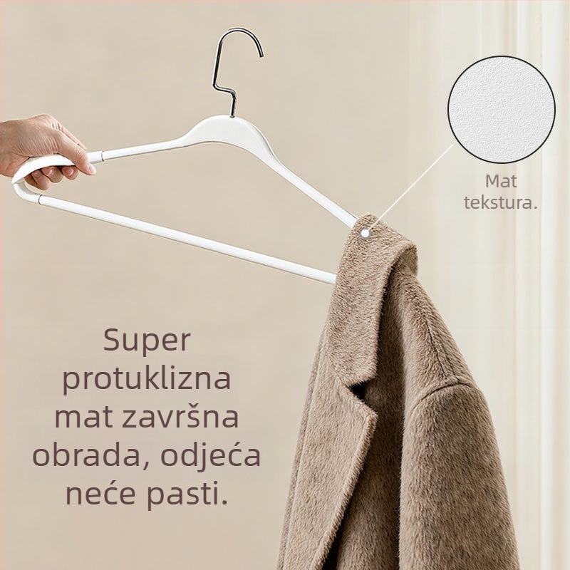 Vješalica za kapute sa širokim ramenima za kućnu upotrebu, protuklizna, štiti ramena od oštećenja, za sušenje odjeće za odrasle