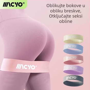 Latex joga pojas s elastnim prstenom za fitness, otpornom trakom za vježbanje, trening snage, čučnjevi i istezanje