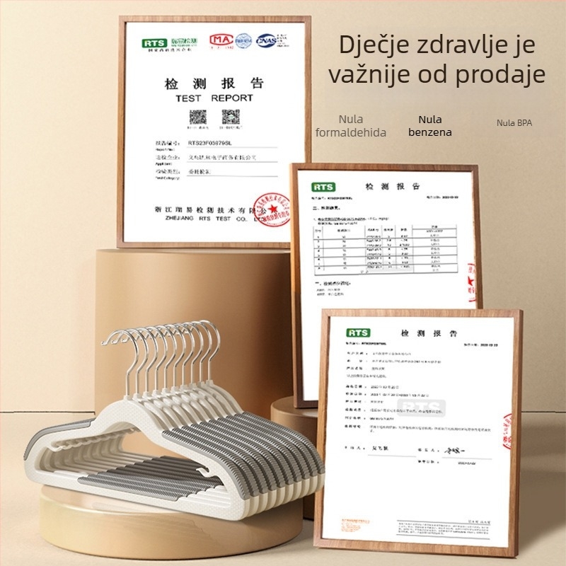 Dječja vješalica za odjeću, debela, protuklizna, ojačana konstrukcija, za sušenje kod kuće