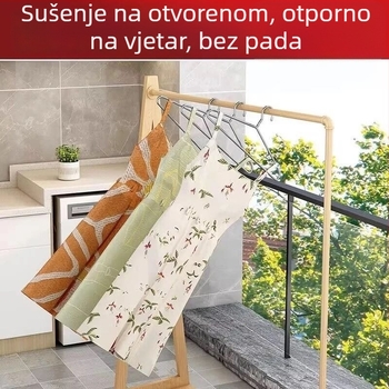 Vješalica za odjeću od nehrđajućeg čelika 304, čvrsta, za sušenje na balkonu, protuklizna
