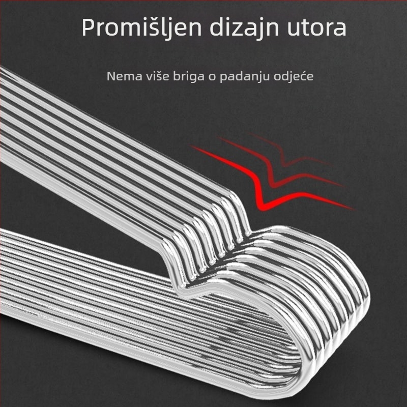 Vješalica za odjeću od nehrđajućeg čelika 304, čvrsta, za sušenje na balkonu, protuklizna