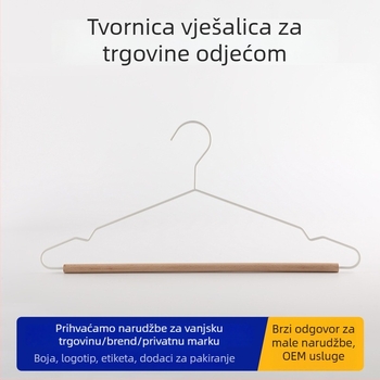 Vrhunska vješalica za odjeću od kovanog željeza i masivnog drveta, s povećanom čvrstoćom, protuklizna, za sušenje i kućno skladištenje
