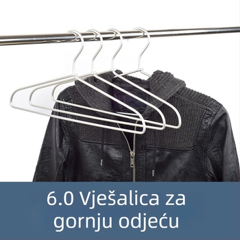 6.0 Debeli aluminijski vješalica za odjeću, sušilica i podesivi balkonski stalak