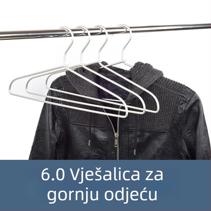 6.0 Debeli aluminijski vješalica za odjeću, sušilica i podesivi balkonski stalak