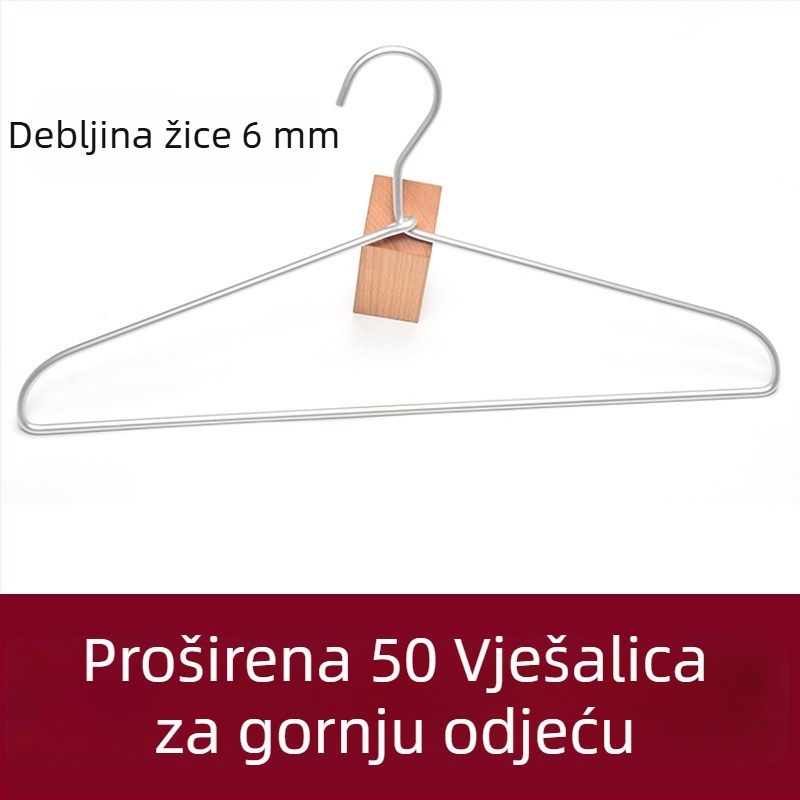 6.0 Debeli aluminijski vješalica za odjeću, sušilica i podesivi balkonski stalak