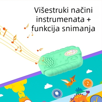 Višenamjenska podloga s klavirom za rano učenje, roditeljsko-djeca igra, plesna podloga i pedalna klavijatura-igračka