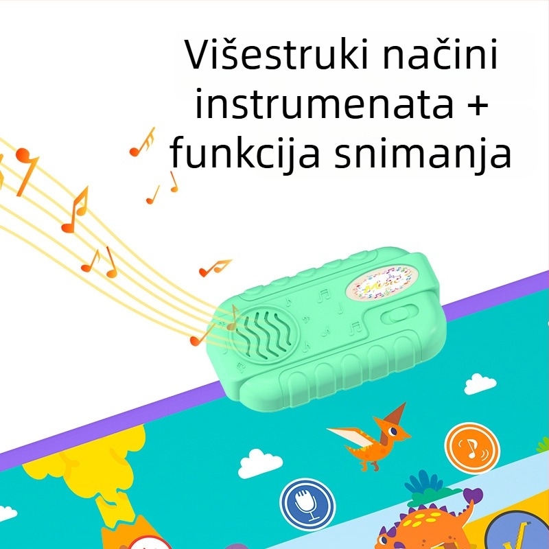 Višenamjenska podloga s klavirom za rano učenje, roditeljsko-djeca igra, plesna podloga i pedalna klavijatura-igračka