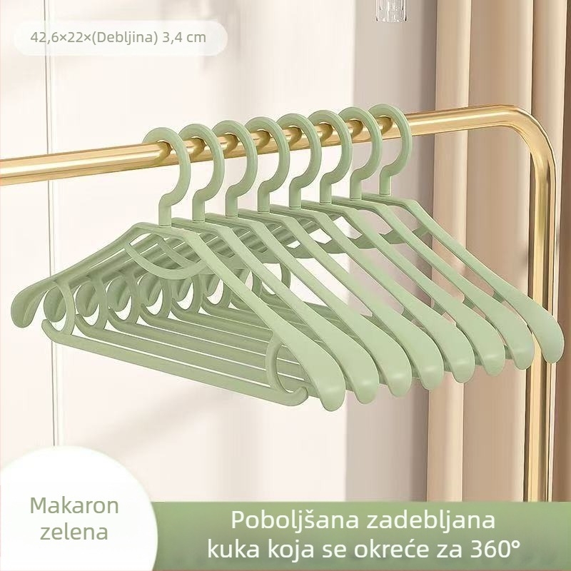 Protizkliziva vješalica za spavaću sobu, bez šavova, debeli i široka ramena, za kućnu upotrebu