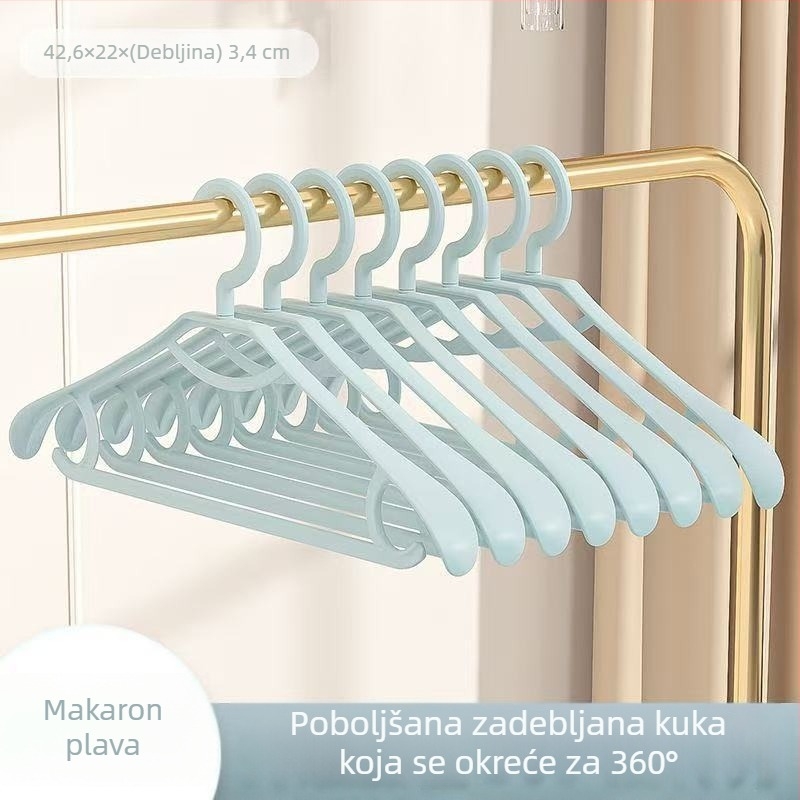 Protizkliziva vješalica za spavaću sobu, bez šavova, debeli i široka ramena, za kućnu upotrebu