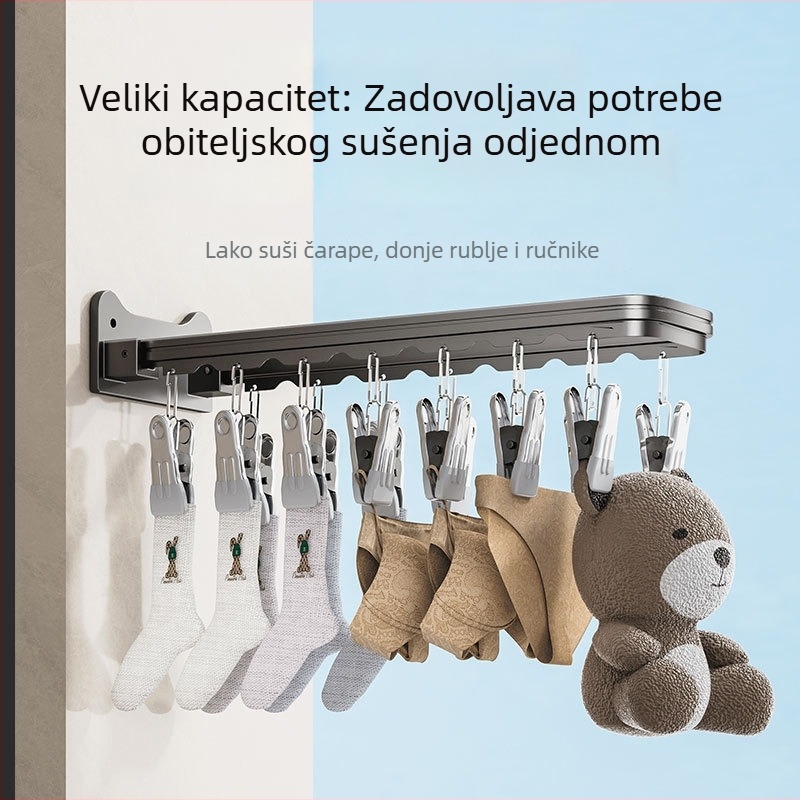 Sklopiva zidna susilica za balkon s visestrukim klipsama