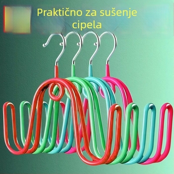 Stalak za sušenje cipala s kukicama za vješanje, pogodan uz prozor ili balkon, otporan na vjetar