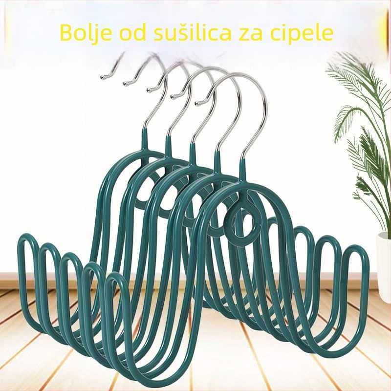 Stalak za sušenje cipala s kukicama za vješanje, pogodan uz prozor ili balkon, otporan na vjetar