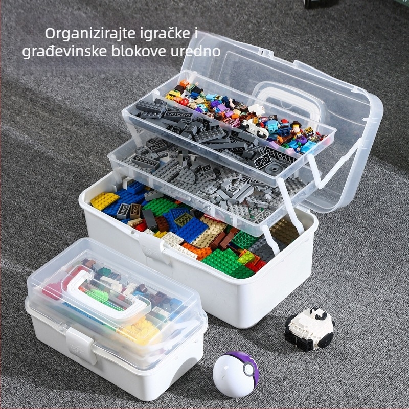 Višeslojna kutija za LEGO za djecu – Organizator građevinskih blokova i sitnih dijelova