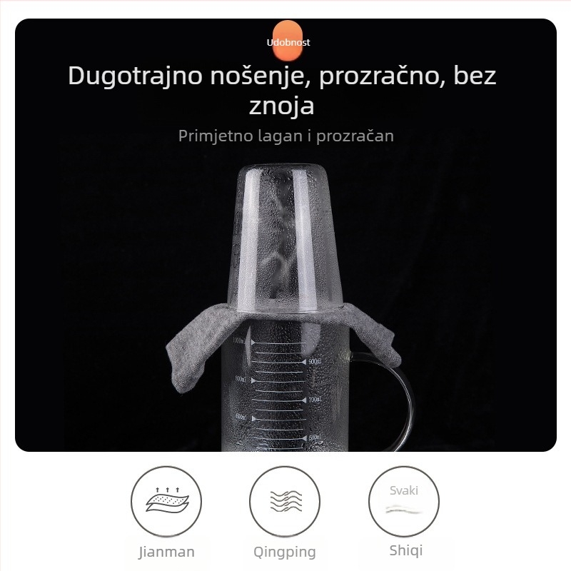 Tanki pamukasti zaštitnik zgloba, kratka duljina, topla podrška zgloba za muškarce i žene, pokriva tetovažu, upija znoj za sport