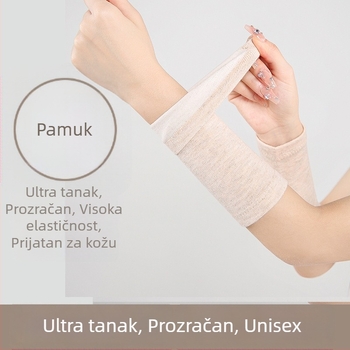 Tanak pamučni zaštitnik zapešća, unisex, kratka verzija, grije, prekriva tetovaže, sportsko upijanje znoja