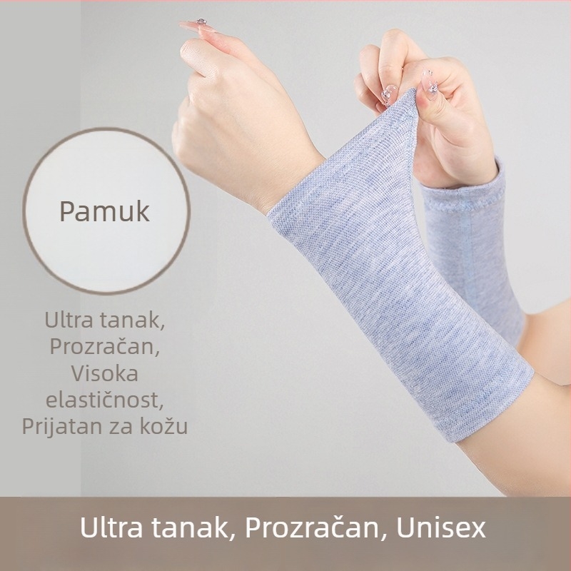 Tanak pamučni zaštitnik zapešća, unisex, kratka verzija, grije, prekriva tetovaže, sportsko upijanje znoja