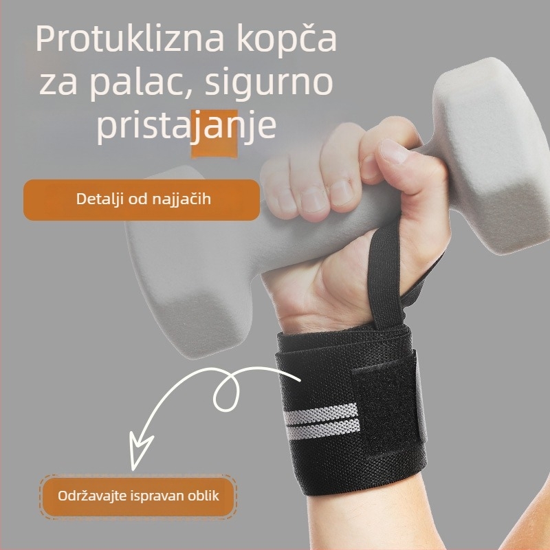 Narukvice za zglobove za dizanje utega i trening na šipki – produžena podrška muškarcima, bodybuilding