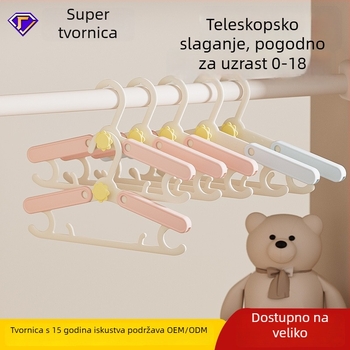 Dječje vješalice za odjeću, set od 5 kom., protuklizne, ojačane, proširive, za slaganje