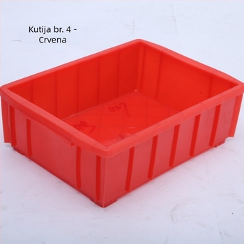 Kutija za dijelove br. 4, plastična kutija za pohranu, kutija za poklon, u tri boje: crvena, žuta, plava