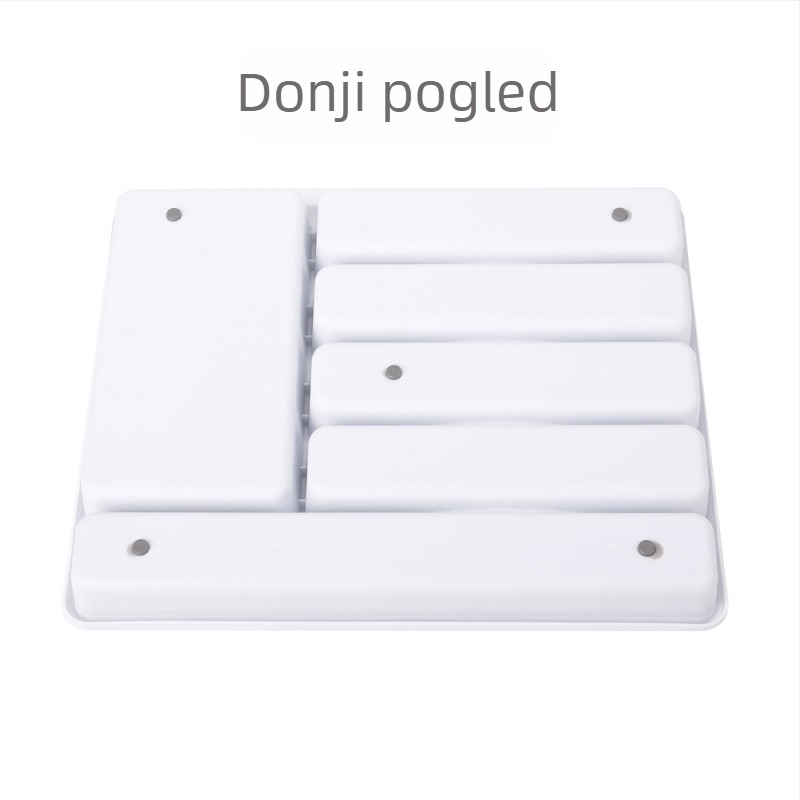 Organizator pribora u ladici s odjeljcima za nože, vilice, žlice i štapiće, plastična posuda za pohranu, 40×32×4.5 cm