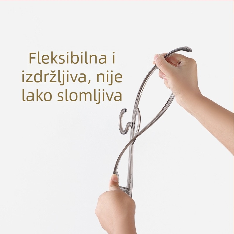 Prozirna vješalica za odjeću sa širokim ramenima, bez šavova, debeli dizajn, protuklizna, za kućnu upotrebu