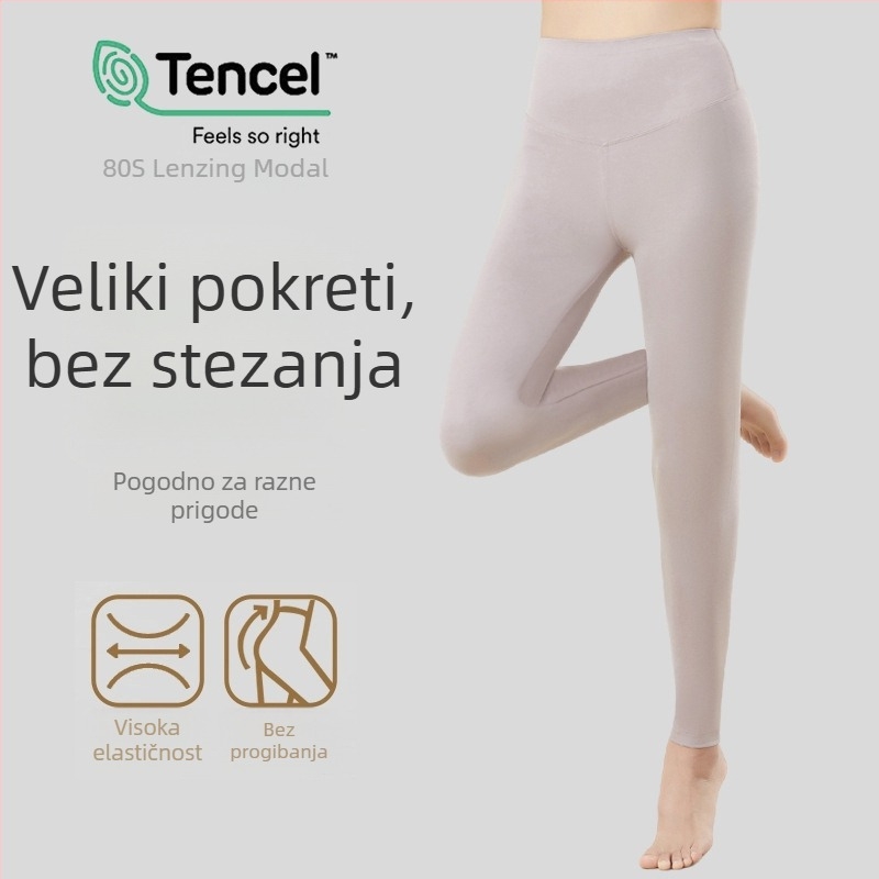 Ženske legginge od Modala s visokim strukom, uske i elastične, za jesen-zimu
