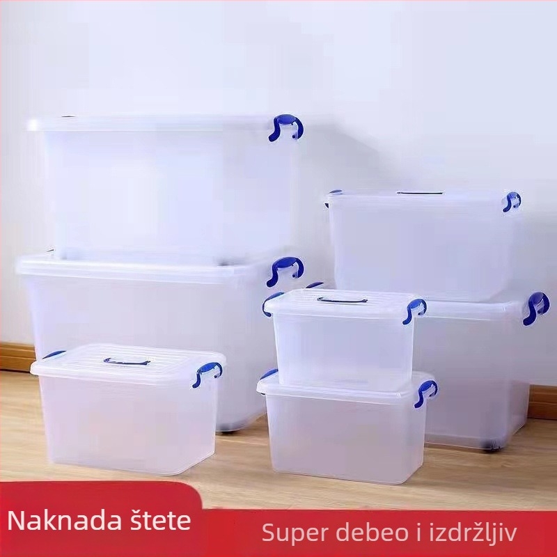 Prozirna debela plastična kutija za kućni ormar – kutija za pohranu hrane visokokvalitetne klase za odjeću, igračke i grickalice