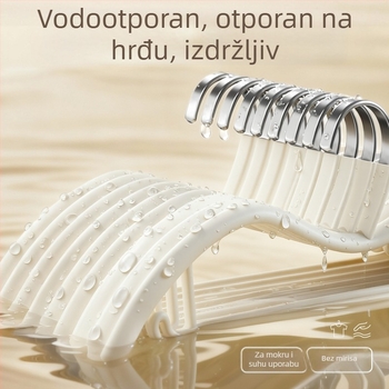 Plastične vješalice s polukružnim ravnim kukama, protuklizne za kapute