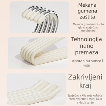 Vješalica za hlače u obliku guske, od nehrđajućeg čelika, protuklizna, bez šavova