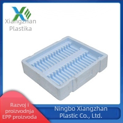 Plastična antistatijska kutija za skladištenje elektroničkih komponenti, velika zapremina, unutarnje dimenzije 600×450 mm, vanjske 610×460 mm, debljina zida 10 mm.