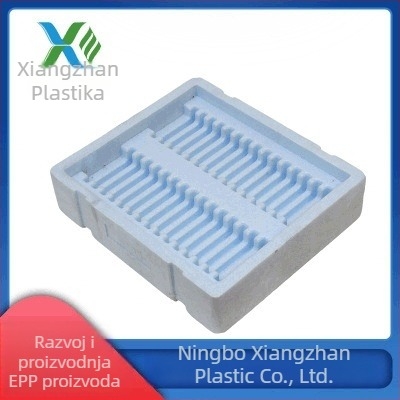 Plastična antistatijska kutija za skladištenje elektroničkih komponenti, velika zapremina, unutarnje dimenzije 600×450 mm, vanjske 610×460 mm, debljina zida 10 mm.