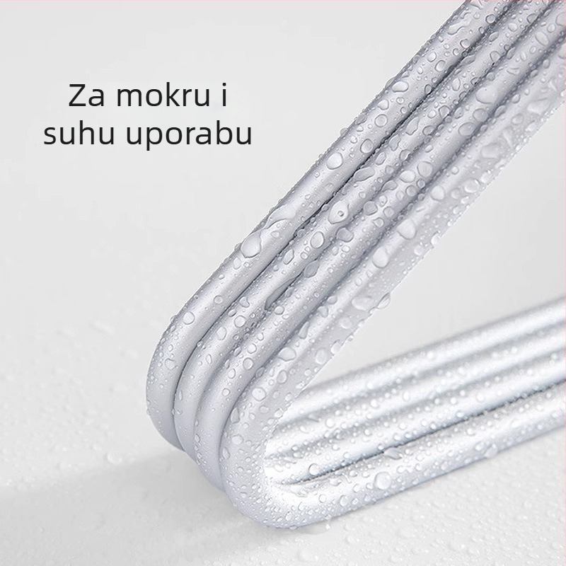 Vješalica za odjeću od aluminijske legure za izlaganje – bez nabora, ojačana, lagani luksuzni stil
