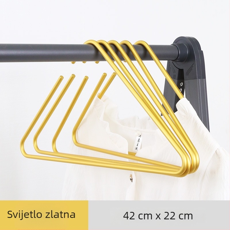 Vješalica za odjeću od aluminijske legure za izlaganje – bez nabora, ojačana, lagani luksuzni stil