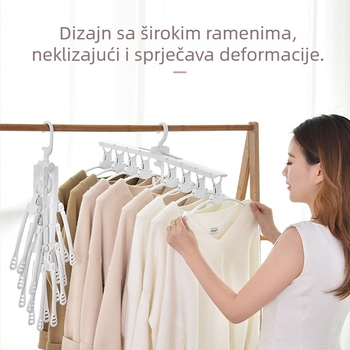 Teleskopska sklopiva vješalica za studentski dom — višenamjenska vješalica za odjeću i rješenje za uštedu prostora