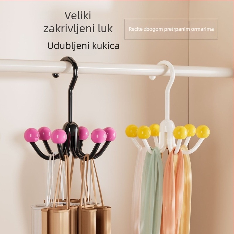 Šesterokraki kuka za kućnu upotrebu – organizator za torbe, donje rublje, kravate, kapute i šešire