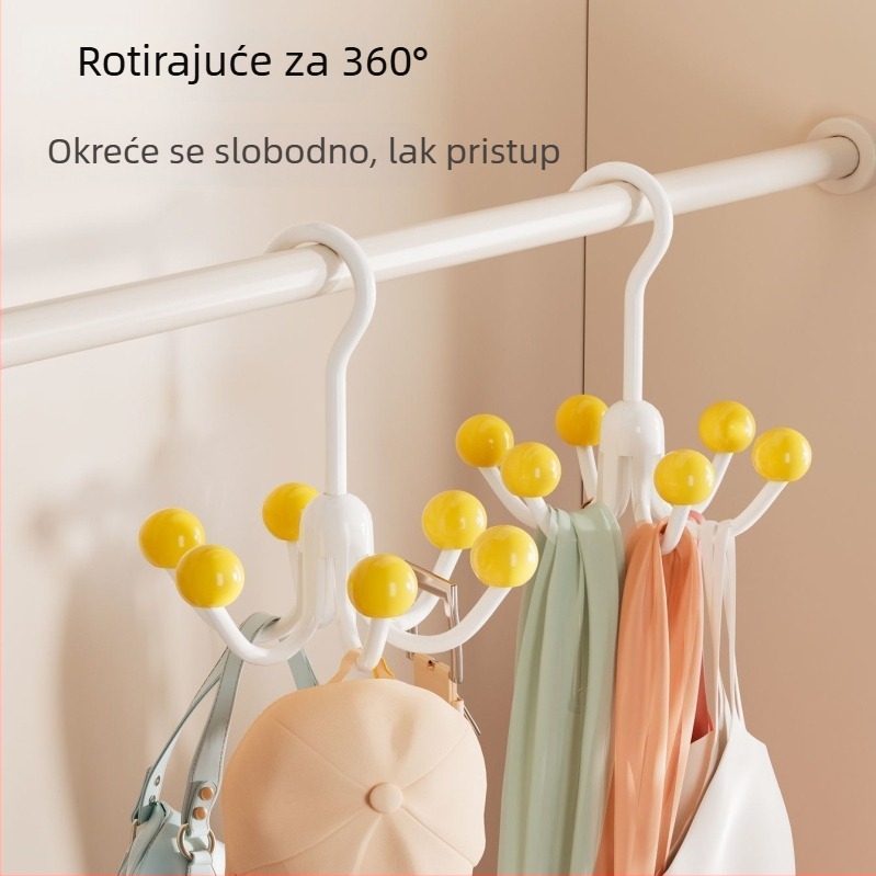 Šesterokraki kuka za kućnu upotrebu – organizator za torbe, donje rublje, kravate, kapute i šešire