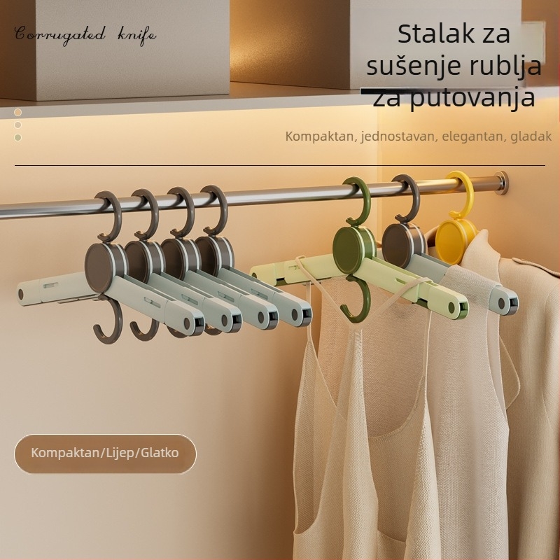Sklopiva vješalica za odjeću – prijenosna, otporna na vjetar, sušilica za odjeću i cipele, za putovanja, studentski dom